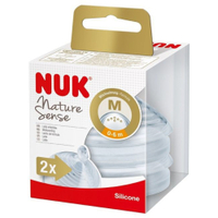 NUK Nature Sense Trinksauger 10124019,  1 Packung = 2 Stück,  für Kinder von 6-18 Monaten (M)