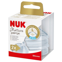 NUK Nature Sense Trinksauger 10125026 ,  1 Packung = 2 Stück,  für Kinder von 6-18 Monaten (L)