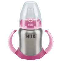 NUK Trinklernflasche Learner Cup Edelstahl 10.255.253,  Füllmenge: 125 ml,  Farbe: rosa