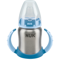 NUK Trinklernflasche Learner Cup Edelstahl 10.255.254,  Füllmenge: 125 ml,  Farbe: blau