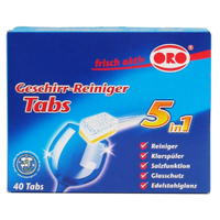 ORO-frisch-aktiv 5in1 Tabs Geschirr-Reiniger Tabs 05074,  1 Packung = 40 x 20 g