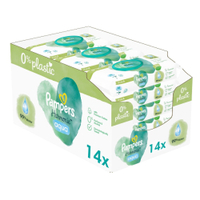 Pampers Harmonie Aqua Feuchttücher,  99% Wasser 8006540458556,  1 Karton = 14 Flowpacks = 672 Tücher
