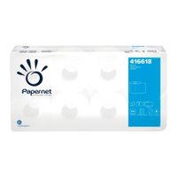 Papernet Toilettenpapier,  2-lagig,  weiß 416618,  1 Packung = 8 Rollen à 500 Blatt