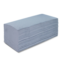Papierhandtücher Zick-Zack-Falz,  23, 5 x 23 cm,  blau 15425-04,  1 Karton = 20 Packungen à 160 Blatt