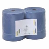 Papierputztuch auf Rolle,  26x38 cm,  3-lagig,  blau 1 Paket = 2 Rollen