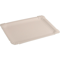 Pappteller,  weiß 1 Karton = 4 x 250 = 1000 Stück,  Maße: 16, 5 x 19, 5 cm