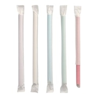 Papstar Bubble Tea Strohhalme,  Papier,  Ø 12 mm · 20 cm,  farbig,  e 88852,  1 Packung = 200 Stück