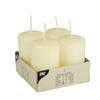 Papstar Ivory Stumpenkerzen 15361,  Ø 50 mm,  Höhe: 80 mm,  Brenndauer: ca. 9 Stunden