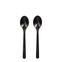 Papstar Kaffeelöffel,  Bio-PP,  schwarz 96438,  1 Packung = 50 Stück
