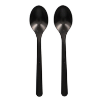 Papstar Löffel,  Bio-PP,  schwarz 96437,  1 Packung = 50 Stück