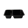 PAPSTAR Mikrowellenschalen Siegelschale,  1205 ml,  2-geteilt 88434,  1 Karton = 10 Packungen à 50 Stück,  schwarz