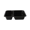 PAPSTAR Mikrowellenschalen Siegelschale,  1205 ml,  2-geteilt 88434,  1 Packung = 50 Stück,  schwarz