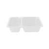PAPSTAR Mikrowellenschalen Siegelschale,  1205 ml,  2-geteilt 88440,  1 Karton = 10 Packungen à 50 Stück,  weiß