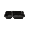 PAPSTAR Mikrowellenschalen Siegelschale,  866 ml,  2-geteilt 88431,  1 Packung = 50 Stück,  schwarz