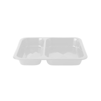 PAPSTAR Mikrowellenschalen Siegelschale,  866 ml,  2-geteilt 88437,  1 Packung = 50 Stück,  weiß