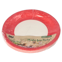 Papstar Pappteller,  23 cm 88569,  1 Karton = 25 Packungen à 20 Stück,  rot