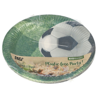 Papstar Pappteller,  Football,  23 cm 88579,  1 Packung = 10 Stück