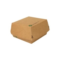 Papstar Pure "100% Fair" Burgerboxen,  Pappe 87240,  1 Packung = 80 Stück,  11, 5 x 11 x 7 cm