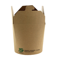Papstar Pure „100% Fair“ Snackboxen aus Pappe,  eckig 87269,  1 Packung = 25 Stück,  760 ml