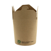 Papstar Pure „100% Fair“ Snackboxen aus Pappe,  eckig 87270,  1 Packung = 25 Stück,  470 ml