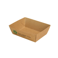Papstar Pure „100% Fair“ Snacktrays,  Pappe 87242,  1 Packung = 80 Stück,  7 x 9 x 3, 5 cm,  klein