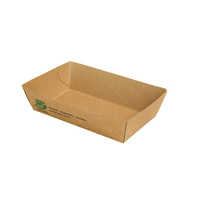 Papstar Pure „100% Fair“ Snacktrays,  Pappe 87243,  1 Packung = 80 Stück,  7 x 12 x 3, 5 cm,  mittel