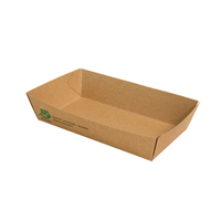 Papstar Pure „100% Fair“ Snacktrays,  Pappe 87244,  1 Packung = 80 Stück,  8, 5 x 15, 5 x 3, 5 cm,  groß