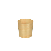 Papstar Pure Fingerfood-Schalen Holz,  rund 85680,  1 Packung = 50 Stück,  Ø 4, 5 cm
