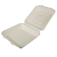 Papstar Pure Menüboxen,  Zuckerrohr 82223,  1 Packung = 25 Stück