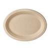 Papstar Pure Natur Teller Zuckerrohr,  oval 86290,  1 Packung = 50 Stück