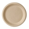 Papstar Pure Natur Teller Zuckerrohr,  ungeteilt 86289,  1 Packung = 12 Stück,  23 x 2 cm