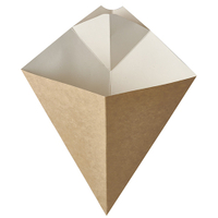 Papstar Pure Pommes-Frites-Spitztüten,  Pappe 86780,  1 Packung = 50 Stück,  300 g