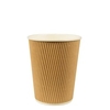 Papstar Pure Ripple Wall Trinkbecher,  Pappe 86270,  1 Packung = 25 Stück,  200 ml