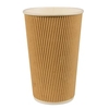 Papstar Pure Ripple Wall Trinkbecher,  Pappe 86272,  1 Packung = 25 Stück,  400 ml