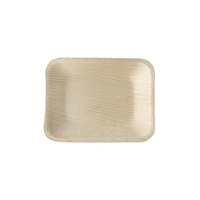Papstar Pure Tabletts Palmblatt,  eckig 87423,  1 Packung = 25 Stück,  16 x 12 x 2, 5 cm