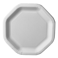 Papstar Pure Teller Pappe,  8-eckig 85703,  1 Packung = 50 Stück