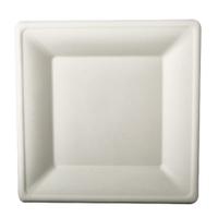 Papstar Pure Teller,  Zuckerrohr 82453,  1 Packung = 12 Stück,  26 x 26 cm