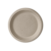 Papstar Pure Teller Zuckerrohr,  ungeteilt,  natur 87433,  1 Packung = 50 Stück,  Ø 15 cm