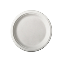 Papstar Pure Teller Zuckerrohr,  ungeteilt,  weiß 87432,  1 Packung = 50 Stück,  Ø 15 cm