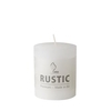 Papstar Rustic Tischkerze,  durchgefärbt 95779,  1 Karton = 6 Stück,  weiß