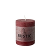 Papstar Rustic Tischkerze,  durchgefärbt 95781,  1 Karton = 6 Stück,  bordeaux