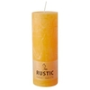 Papstar Rustic Zylinderkerze,  durchgefärbt 95794,  1 Karton = 6 Stück,  goldgelb