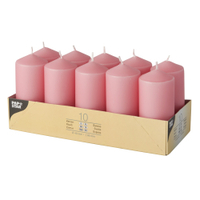 Papstar Stumpenkerzen altrosa 17913,  1 Packung = 10 Stück