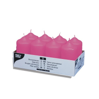 Papstar Stumpenkerzen altrosa 17982,  1 Packung = 8 Stück