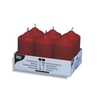 Papstar Stumpenkerzen bordeaux 17993,  1 Packung = 6 Stück
