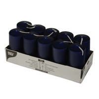 Papstar Stumpenkerzen dunkelblau 17916,  1 Packung = 10 Stück