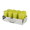 Papstar Stumpenkerzen kiwi 10583,  1 Packung = 8 Stück