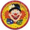 Papstar Teller,  rund 11866,  1 Packung = 10 Stück,  Motiv: "Clowngesicht"