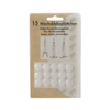 Papstar Wachsklebeplättchen,  Ø 15 mm 95760,  1 Packung = 15 Plättchen,  weiß