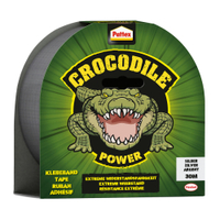 Pattex Crocodile Power Tape Gewebeklebeband PCPT6,  Bandgröße: 30 m x 48 mm,  silber